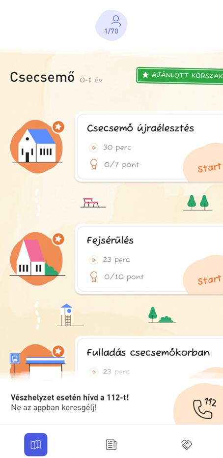 Képernyőfotó az applikációból
